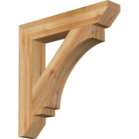 Ekena Millwork Imperial Slat Rough Sawn Bracket, Western Red Cedar, 4"W x 24"D x 24"H BKT04X24X24IMP06RWR